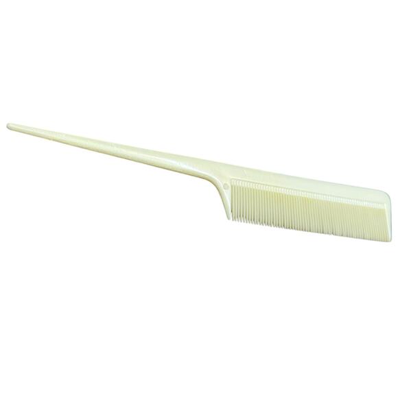 Atlas Unbreakable Vintage White Hair Comb 330 Rat Tail Teasing Retro 70s 80s - Picture 4 of 4